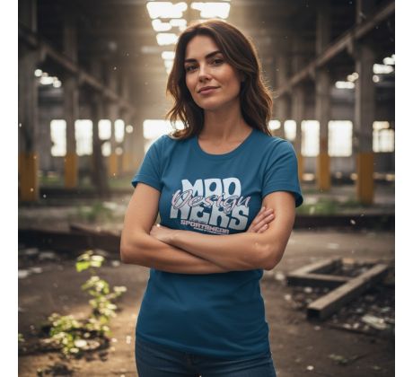 MDNRS DESIGN T-Shirt Women Petrol Blue